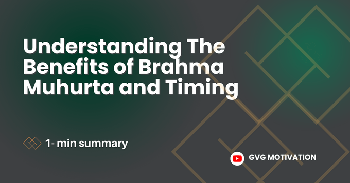 Benefits of Brahma Muhurta and Timing