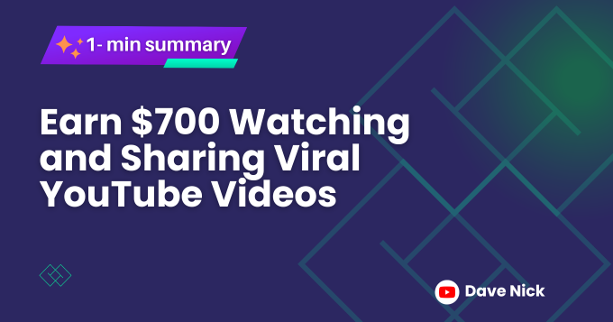 Earn $700 Watching YouTube Videos for FREE (Make Money Online 2024)