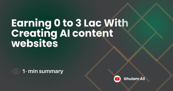 0 to 3 Lac With AI Content - Right Way to Start Blogging in 2024