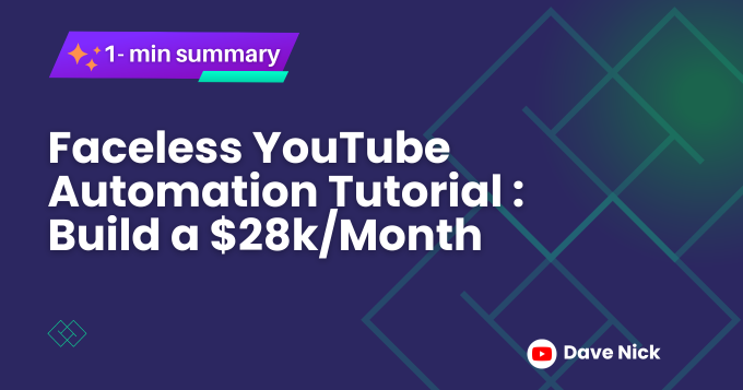 Easy $28,000/Month Faceless YouTube Automation Tutorial for Beginners (2024)