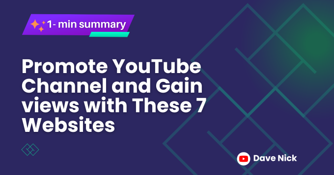 7 Websites to Promote Your YouTube Channel For Free & Get Views